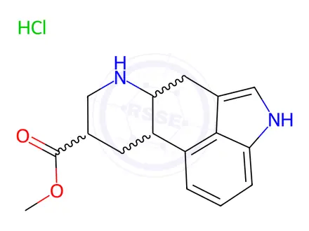 Chemical structure of Ergoline-8β-carboxylic Acid Methyl Ester Hydrochloride