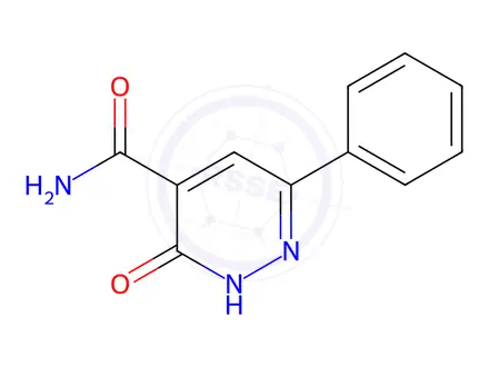 Chemical structure of 3-Oxo-6-phenyl-2,3-dihydropyridazine-4-carboxamide