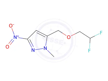 Chemical structure of 5-((2,2-Difluoroethoxy)methyl)-1-methyl-3-nitro-1H-pyrazole