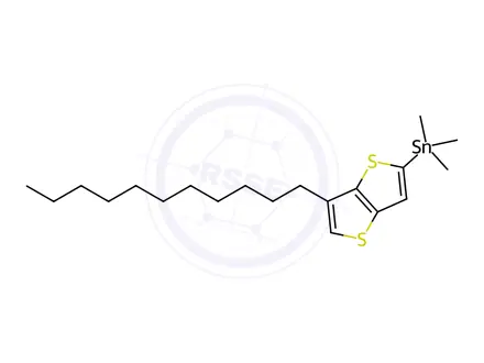 Chemical structure of Stannane, trimethyl(6-undecylthieno[3,2-b]thien-2-yl)-
