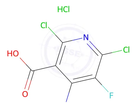 Chemical structure of 4-Amino-2,6-dichloro-5-fluoronicotinic acid hydrochloride