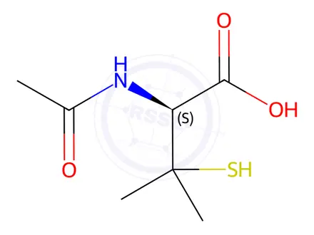 Chemical structure of N-Acetyl-D-penicillamine