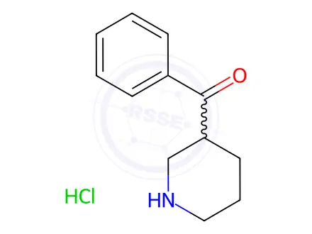 Chemical structure of 3-Benzoylpiperidine HCl