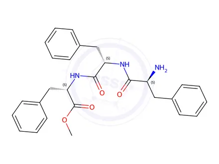 Chemical structure of Methyl L-phenylalanyl-L-phenylalanyl-L-phenylalaninate