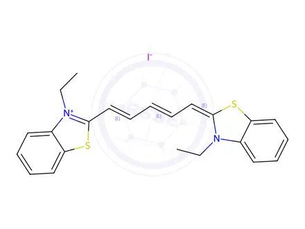 Chemical structure of 3,3'-Diethylthiadicarbocvanine iodide