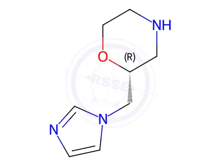 Chemical structure of (R)-2-(1H-IMidazol-1-ylMethyl)-Morpholine 3HCl
