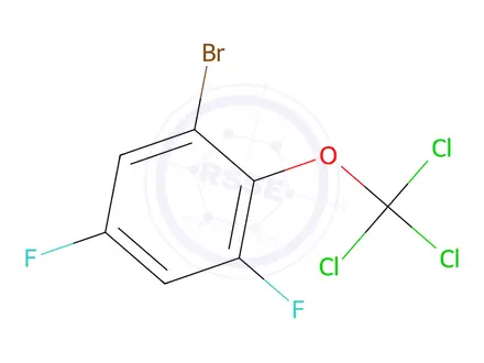 Chemical structure of 1-Bromo-3,5-difluoro-2-(trichloromethoxy)benzene