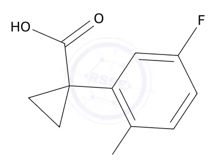Chemical structure of 1-(2,5-Difluorophenyl)cyclopropanecarboxylic Acid