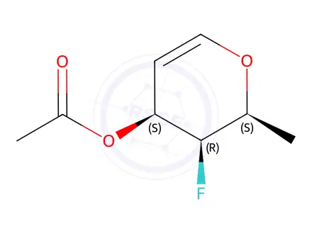 Chemical structure of 3-O-ACETYL-4-FLUORO-L-FUCAL,