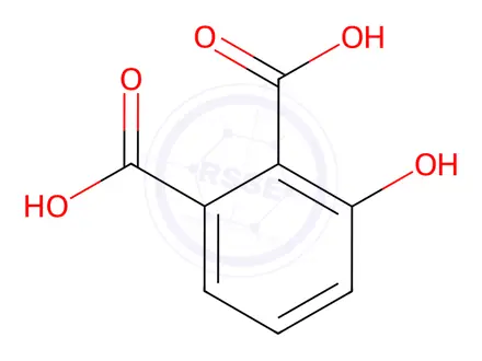 Chemical structure of 3-hydroxyphthalic acid
