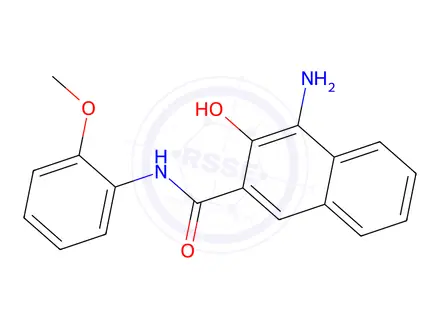Chemical structure of 4-Amino-3-hydroxy-N-(2-methoxyphenyl)-2-naphthamide