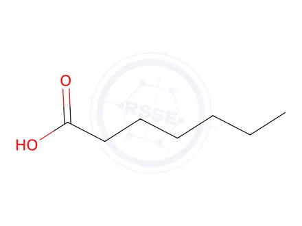 Chemical structure of Heptanoic acid