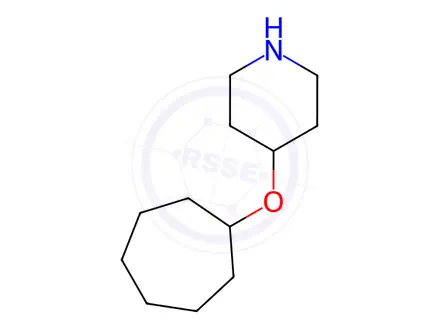 Chemical structure of 4-(Cycloheptyloxy)piperidine