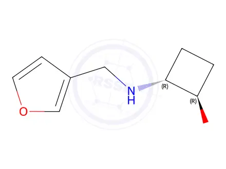 Chemical structure of trans-2-{[(furan-3-yl)methyl]amino}cyclobutan-1-ol