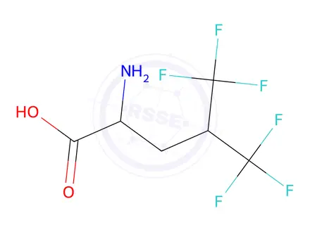 Chemical structure of 2-Amino-5,5,5-trifluoro-4-(trifluoromethyl)pentanoic acid