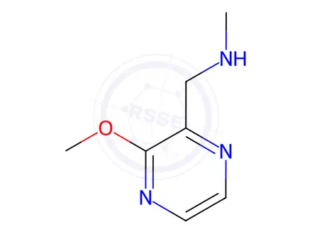 Chemical structure of 1-(3-Methoxypyrazin-2-yl)-N-methylmethanamine