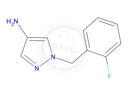 Chemical structure of 1-(2-fluorobenzyl)-1H-pyrazol-4-amine dihydrochloride