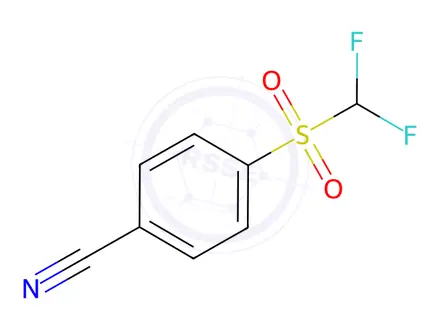 Chemical structure of 4-((Difluoromethyl)sulfonyl)benzonitrile