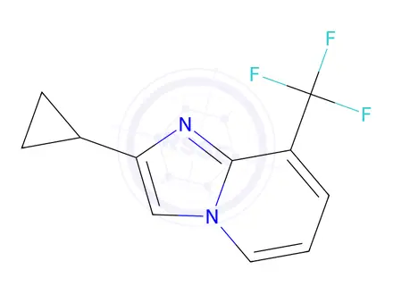 Chemical structure of 2-Cyclopropyl-8-(trifluoromethyl)imidazo[1,2-a]pyridine