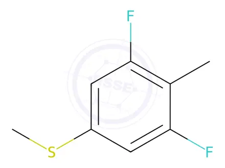 Chemical structure of Benzene, 1,3-difluoro-2-methyl-5-(methylthio)-