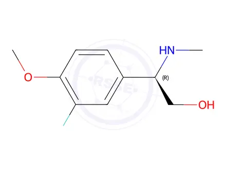 Chemical structure of (R)-2-(3-fluoro-4-methoxyphenyl)-2-(methylamino)ethan-1-ol