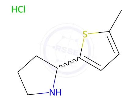 Chemical structure of 2-(5-Methyl-2-thienyl)pyrrolidine Hydrochloride