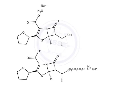 Chemical structure of Faropenem Sodium Hemipentahydrate