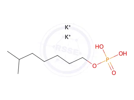 Chemical structure of dipotassium isooctyl phosphate