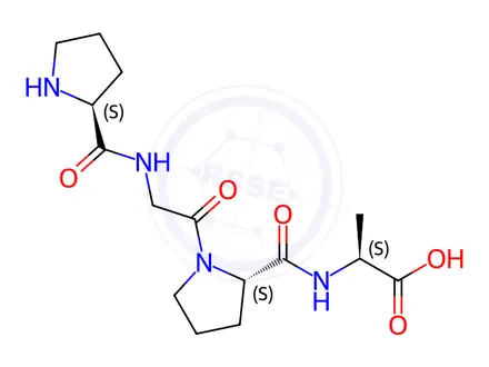 Chemical structure of (S)-2-((S)-1-(2-((S)-Pyrrolidine-2-carboxamido)acetyl)pyrrolidine-2-carboxamido)propanoic acid