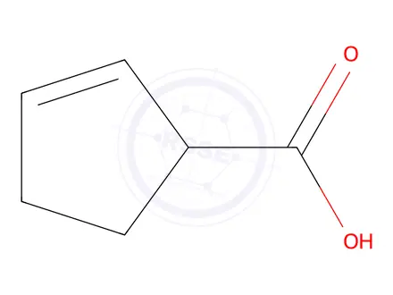 Chemical structure of Cyclopent-2-ene-1-carboxylic acid