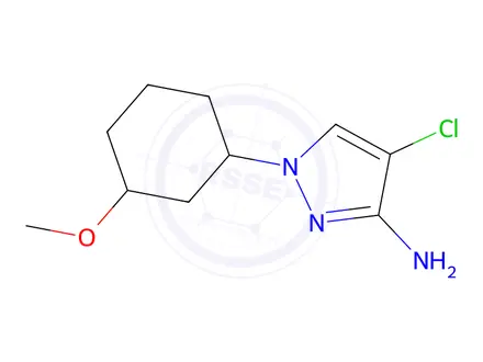 Chemical structure of 4-Chloro-1-(3-methoxycyclohexyl)-1h-pyrazol-3-amine