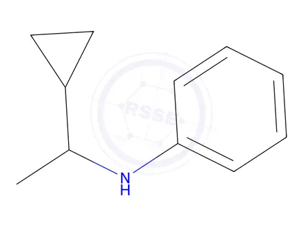 Chemical structure of n-(1-cyclopropylethyl)aniline
