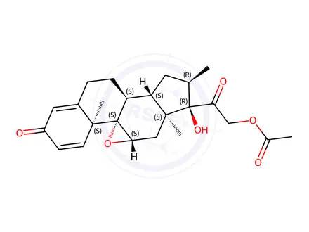 Chemical structure of 21-O-Acetyl Dexamethasone 9,11-Epoxide