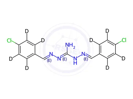 Chemical structure of Robenidine-d8