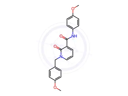 Chemical structure of N-(4-Methoxyphenyl)-1-[(4-methoxyphenyl)methyl]-2-oxo-1,2-dihydropyridine-3-carboxamide