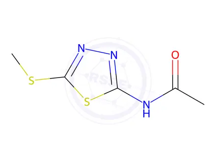 Chemical structure of N-(5-(methylthio)-1,3,4-thiadiazol-2-yl)acetamide