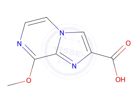 Chemical structure of 8-methoxyimidazo[1,2-a]pyrazine-2-carboxylic acid