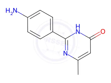 Chemical structure of 2-(4-aminophenyl)-6-methyl-3,4-dihydropyrimidin-4-one