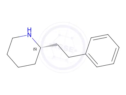 Chemical structure of (S)-2-phenethylpiperidine hydrochloride