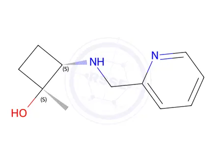 Chemical structure of (1S,2S)-1-Methyl-2-{[(pyridin-2-yl)methyl]amino}cyclobutan-1-ol