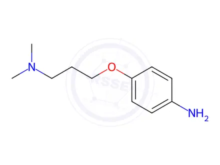 Chemical structure of 4-[3-(Dimethylamino)propoxy]aniline Dihydrochloride