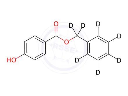 Chemical structure of Benzyl-d7 Paraben