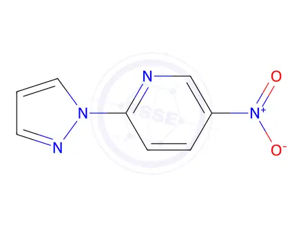 Chemical structure of 5-Nitro-2-(1H-pyrazol-1-yl)pyridine
