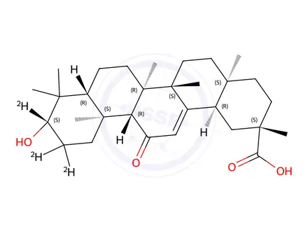 Chemical structure of Glycyrrhetic Acid-d3