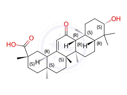 Chemical structure of 18β-Glycyrrhetintic acid