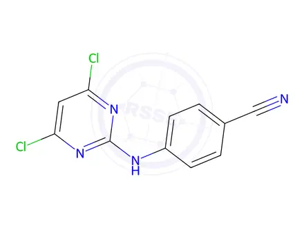 Chemical structure of 4-[(4,6-Dichloro-2-pyrimidinyl)amino]benzonitrile