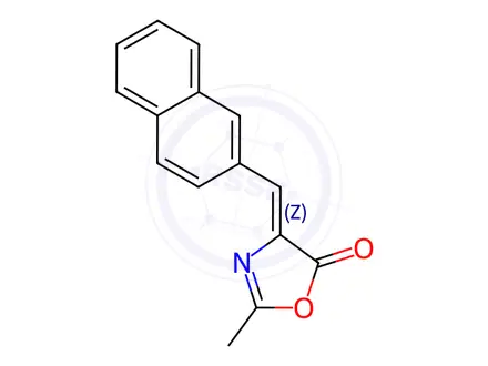 Chemical structure of (Z)-2-Methyl-4-(naphthalen-2-ylmethylene)oxazol-5(4H)-one