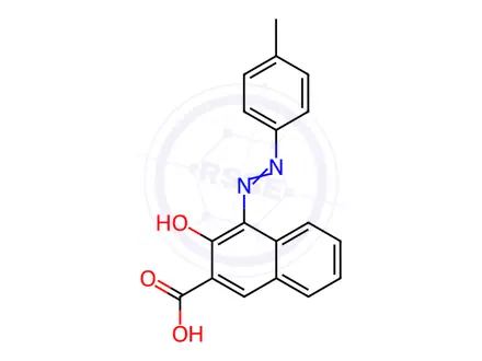 Chemical structure of Color Related Compound 006 (3-hydroxy-4-[(4-methylphenyl)azo]-2-naphthalenecarboxylic acid) (1148249)