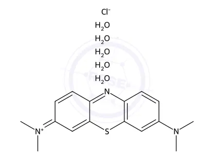 Chemical structure of Methylene Blue Pentahydrate