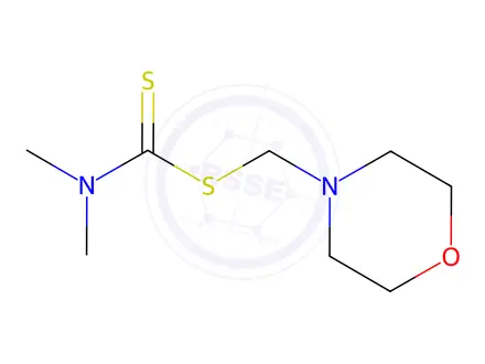 Chemical structure of morpholinomethyl dimethyldithiocarbamate